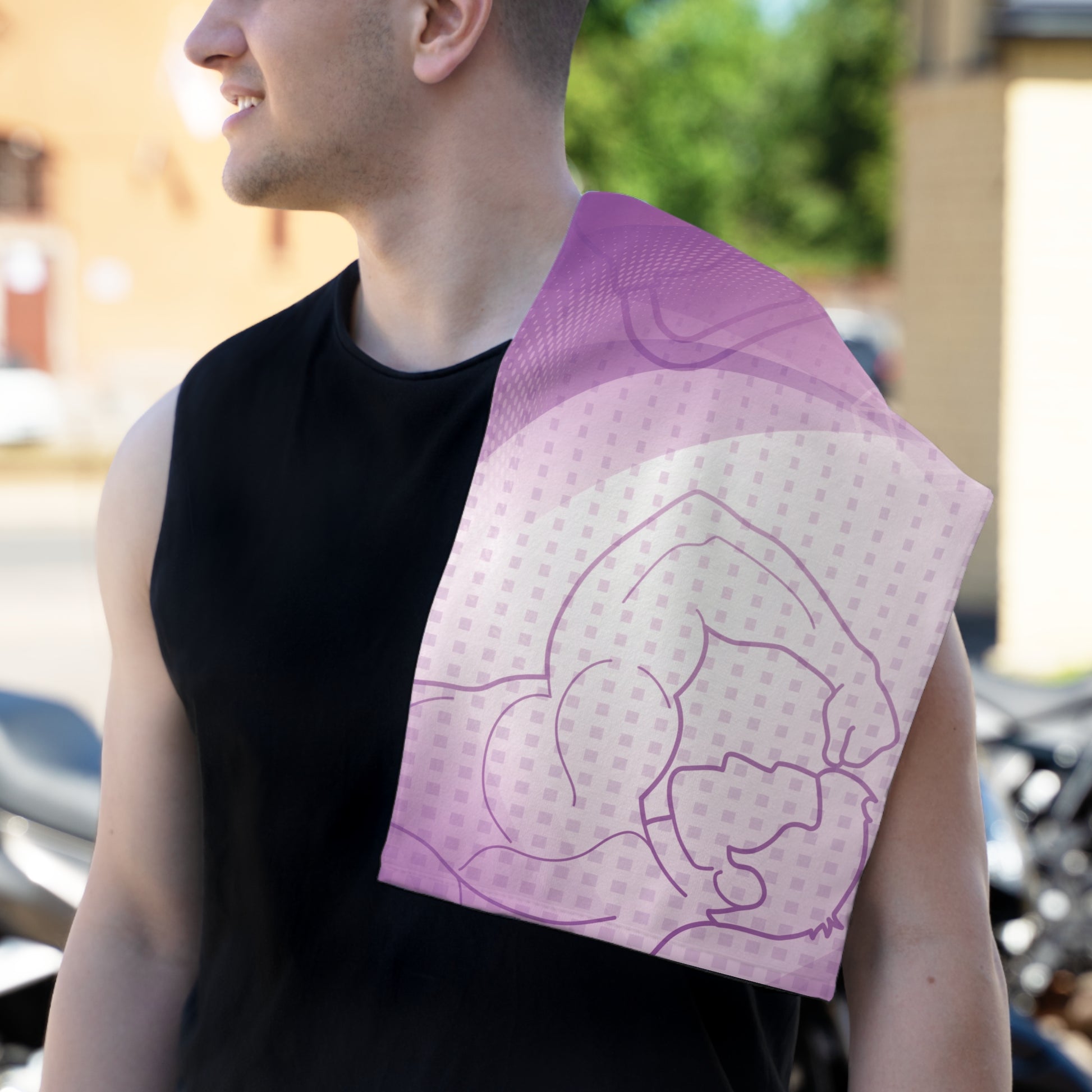 Purple gym Towel — 11x18 Gym Sweat & Sports Towel