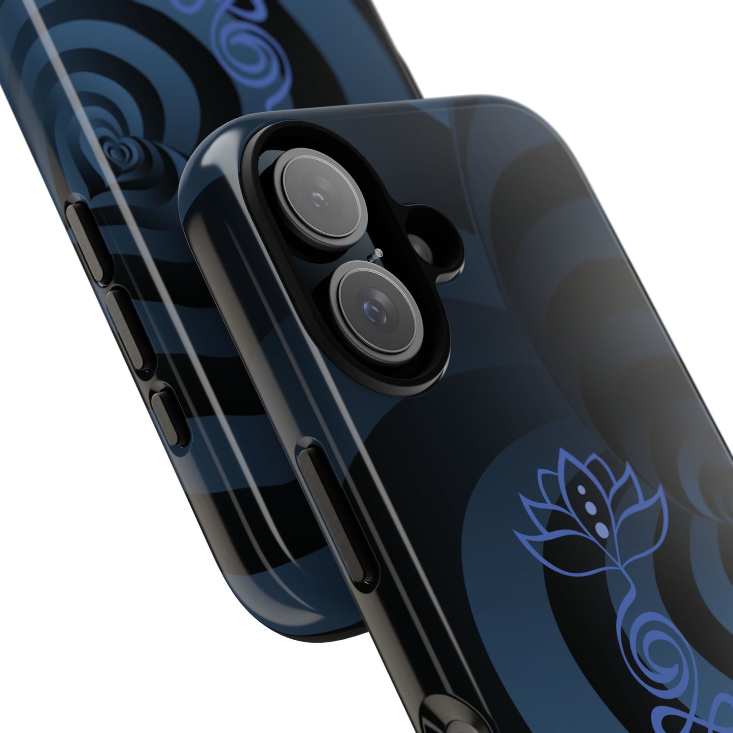 Serene Spiritual Phone Case with Lotus and Om Design