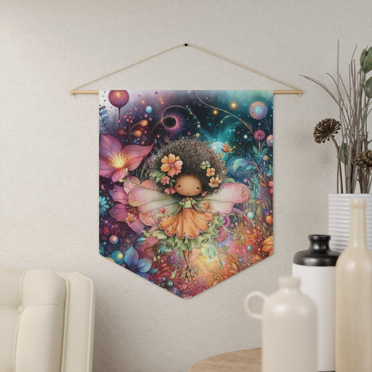 Magical Fairy Flower Pennant Wall Banner — Whimsical Nursery Decor