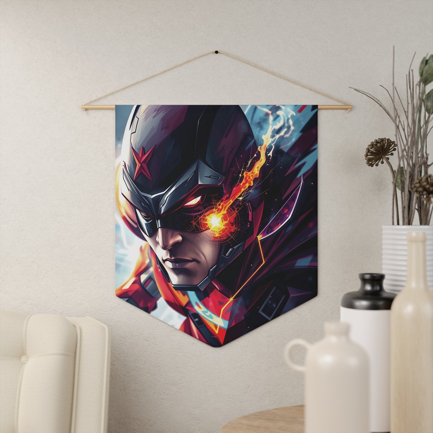 Superhero Pennant Wall Banner —  Superhero Art Decor