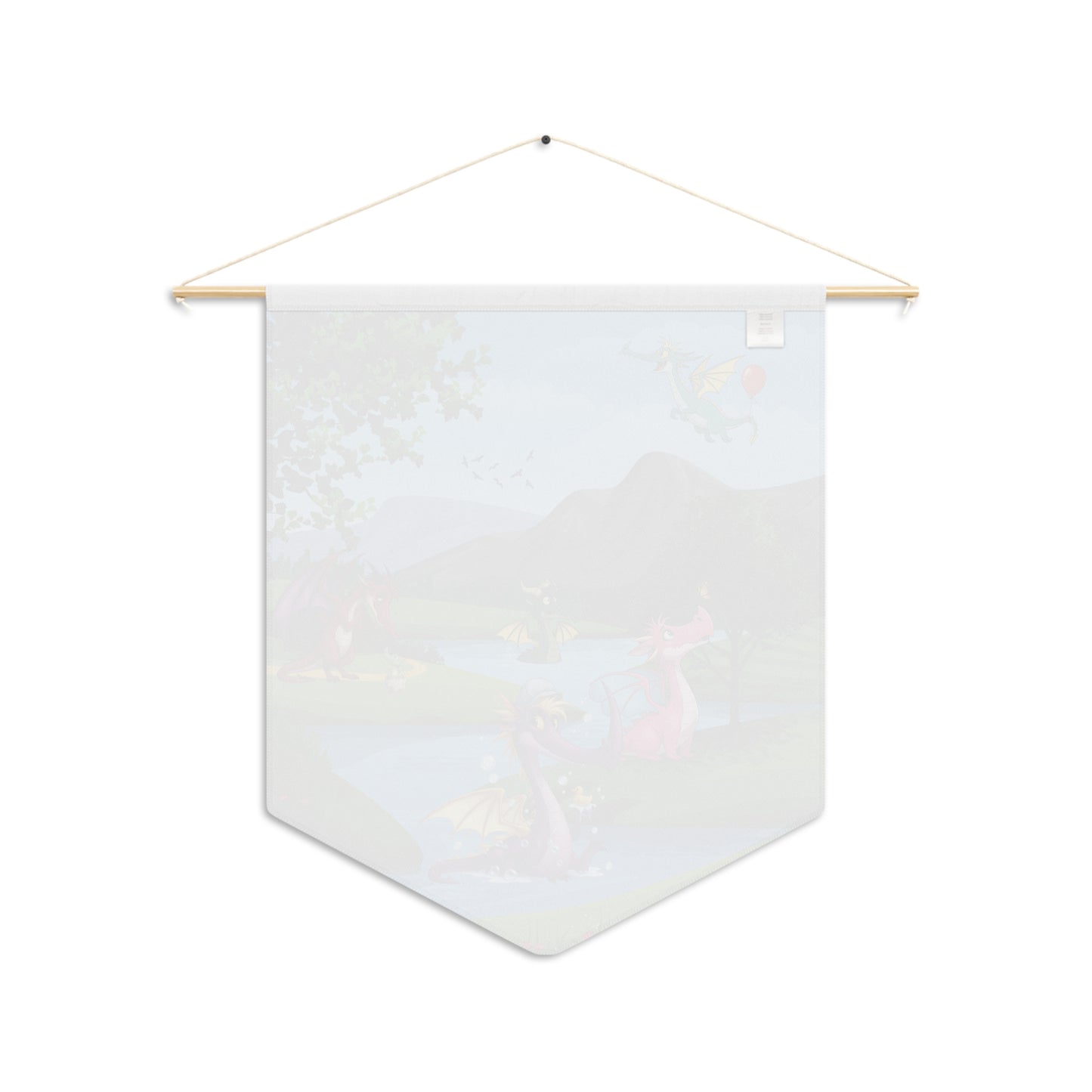 Dragon Kids Wall Pennant — Colorful Fantasy Nursery Banner