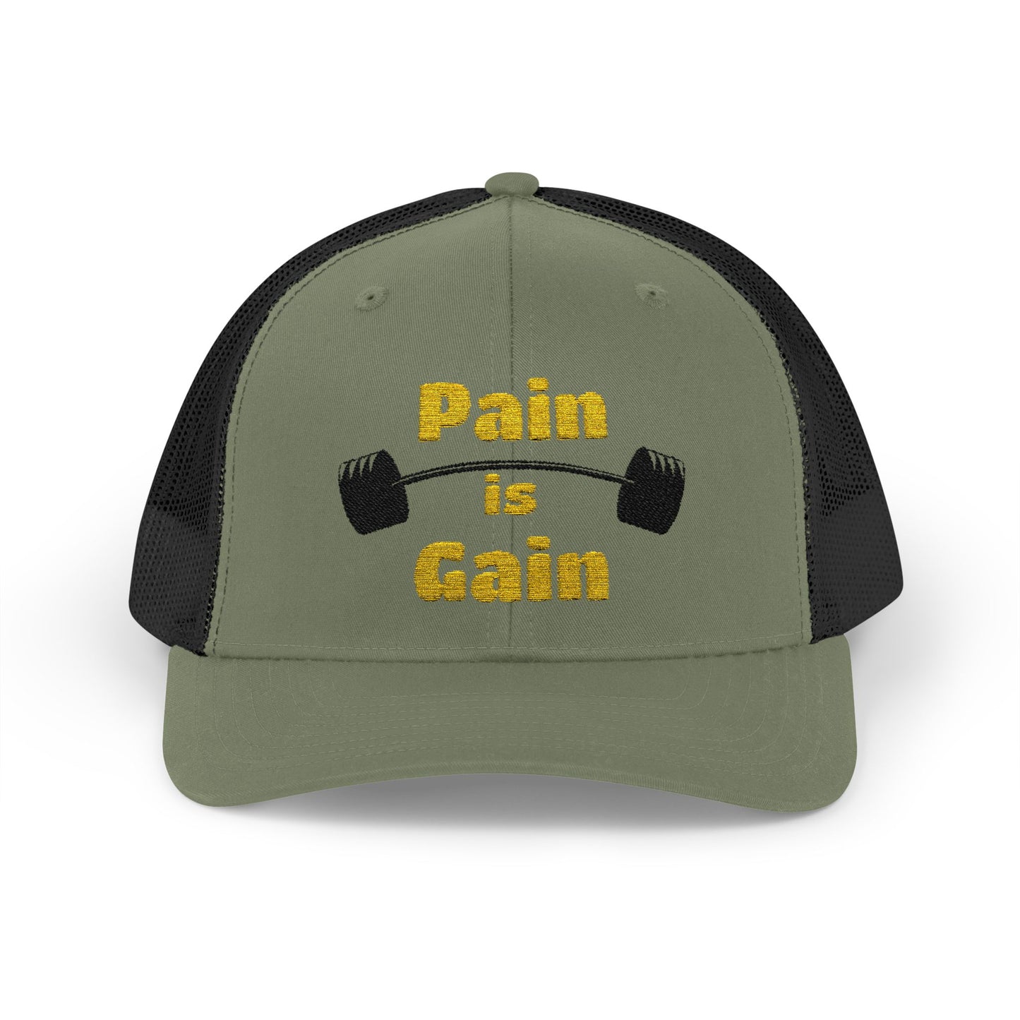 "Pain is Gain" Snapback Trucker Cap-Gym Workout Hat