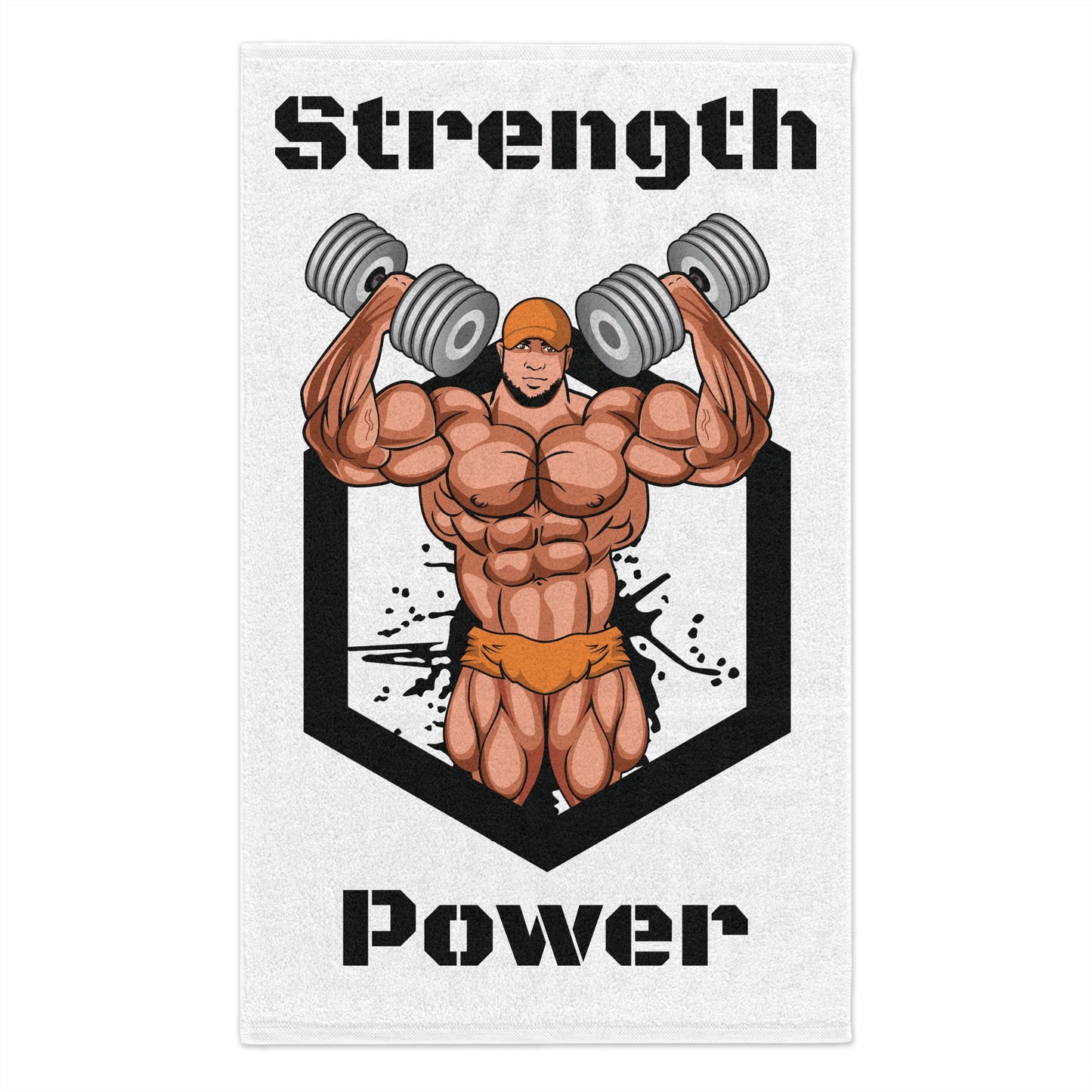 Strength & Power Gym Towel – Muscle Bodybuilding Gym Towel (11x18)