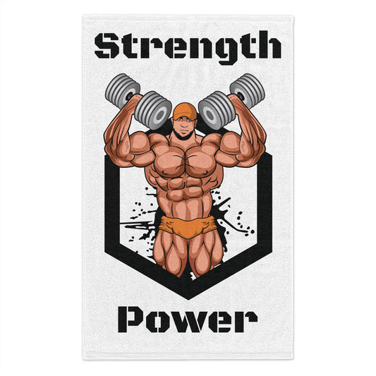 Strength & Power Gym Towel – Muscle Bodybuilding Gym Towel (11x18)