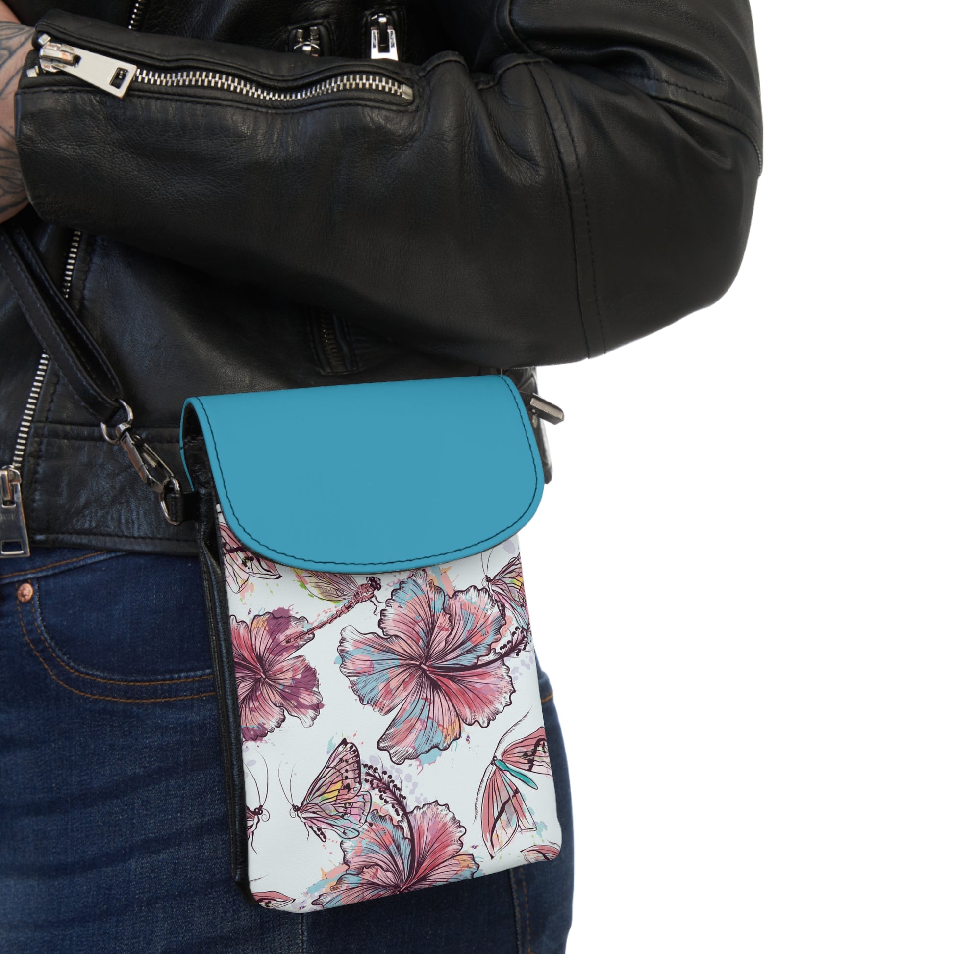 Floral Phone Wallet-Hibiscus