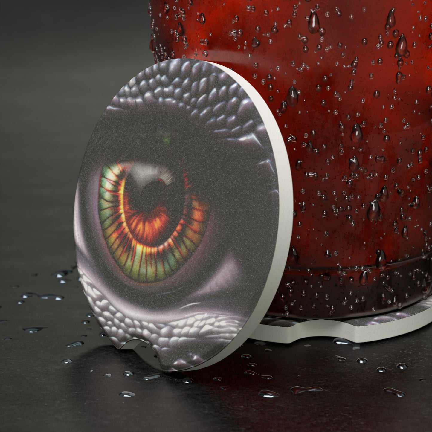 Dragon Eye Soapstone Car Coaster — Dragon Eye Car Cup Holder Insert