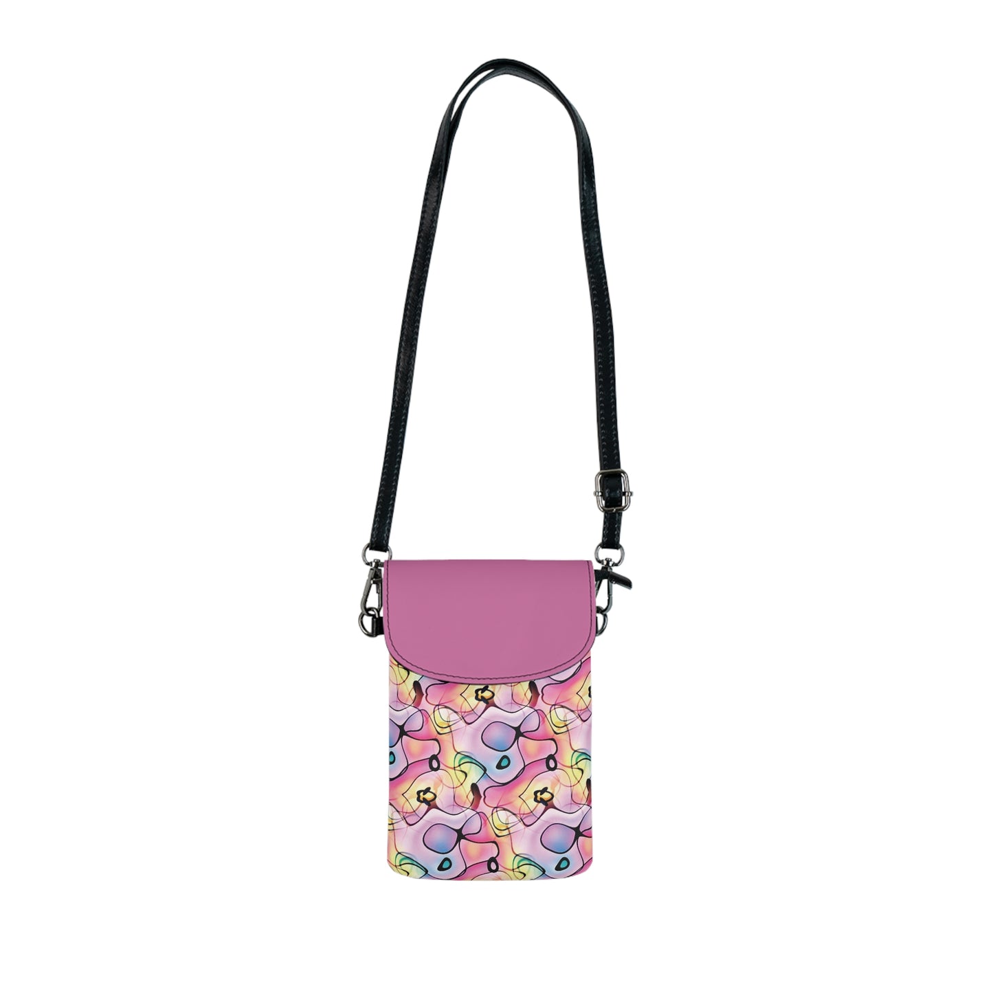 Phone Wallet Purse-pink abstract