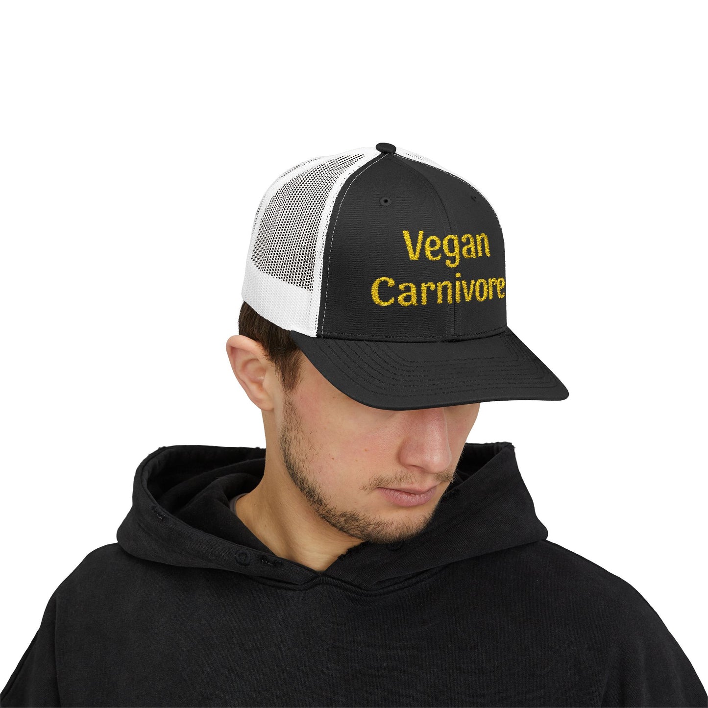 "Vegan Carnivore" Snapback Trucker Cap - Funny Hat Humor