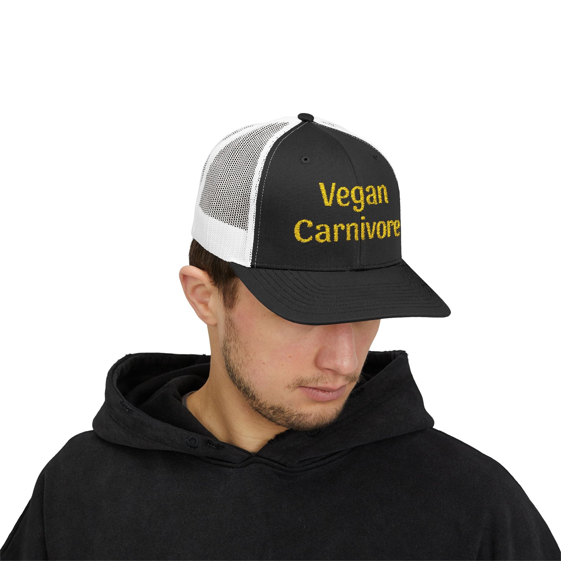 "Vegan Carnivore" Snapback Trucker Cap - Funny Hat Humor