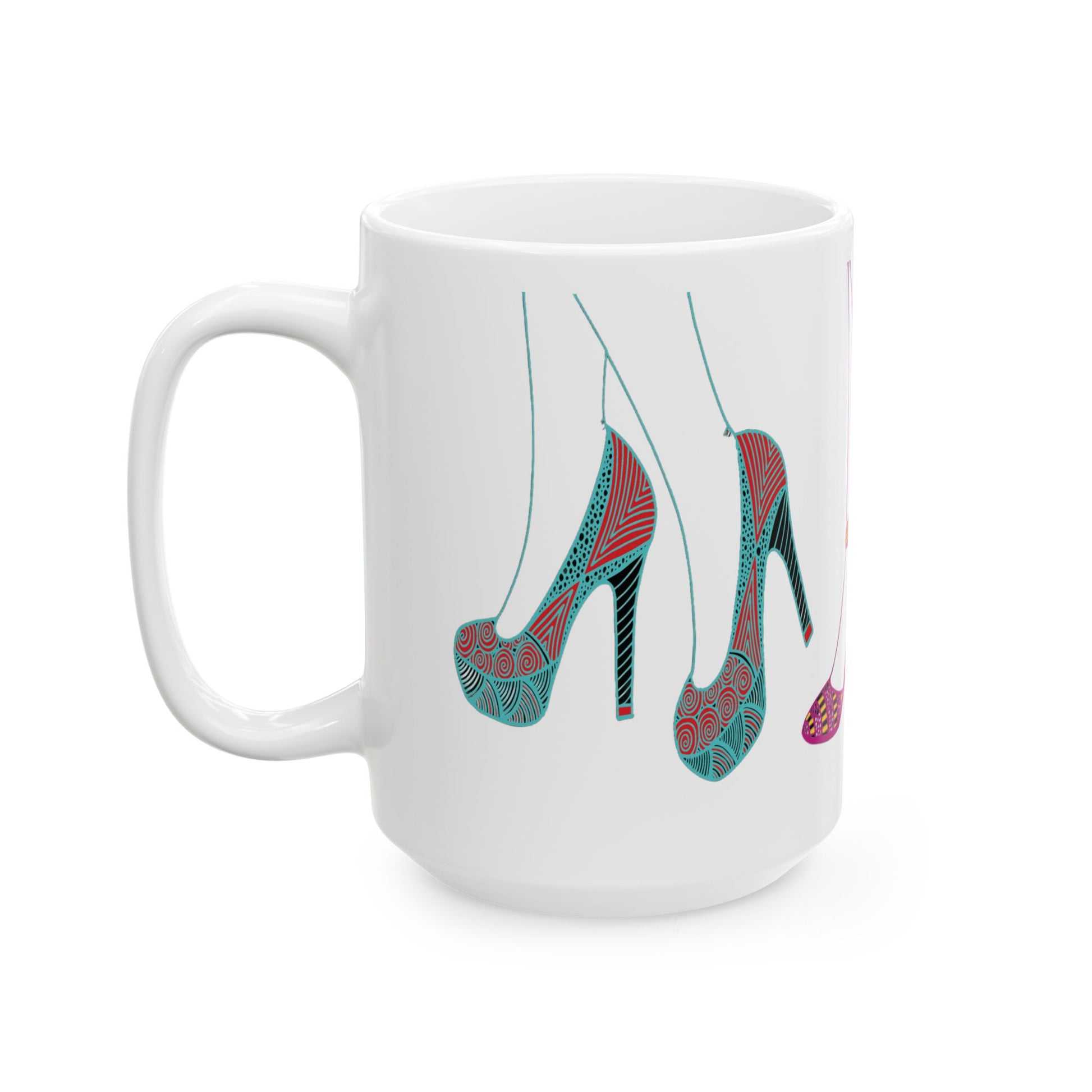 Chic High Heel Ceramic Mug – Stylish Footwear Design (15oz)