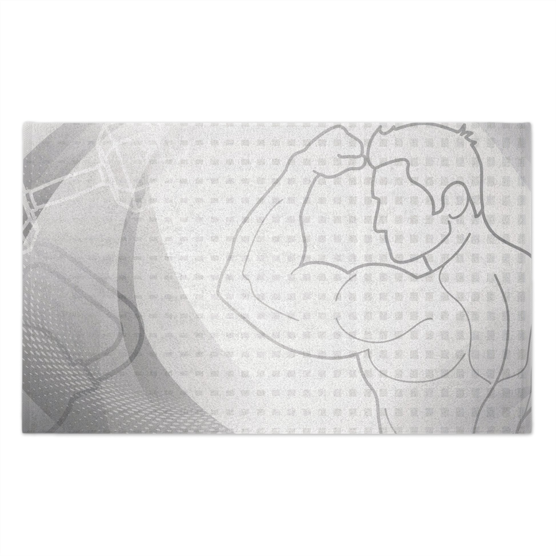 Workout Towel — Sport Muscle Silhouette Gym Towel 11x18