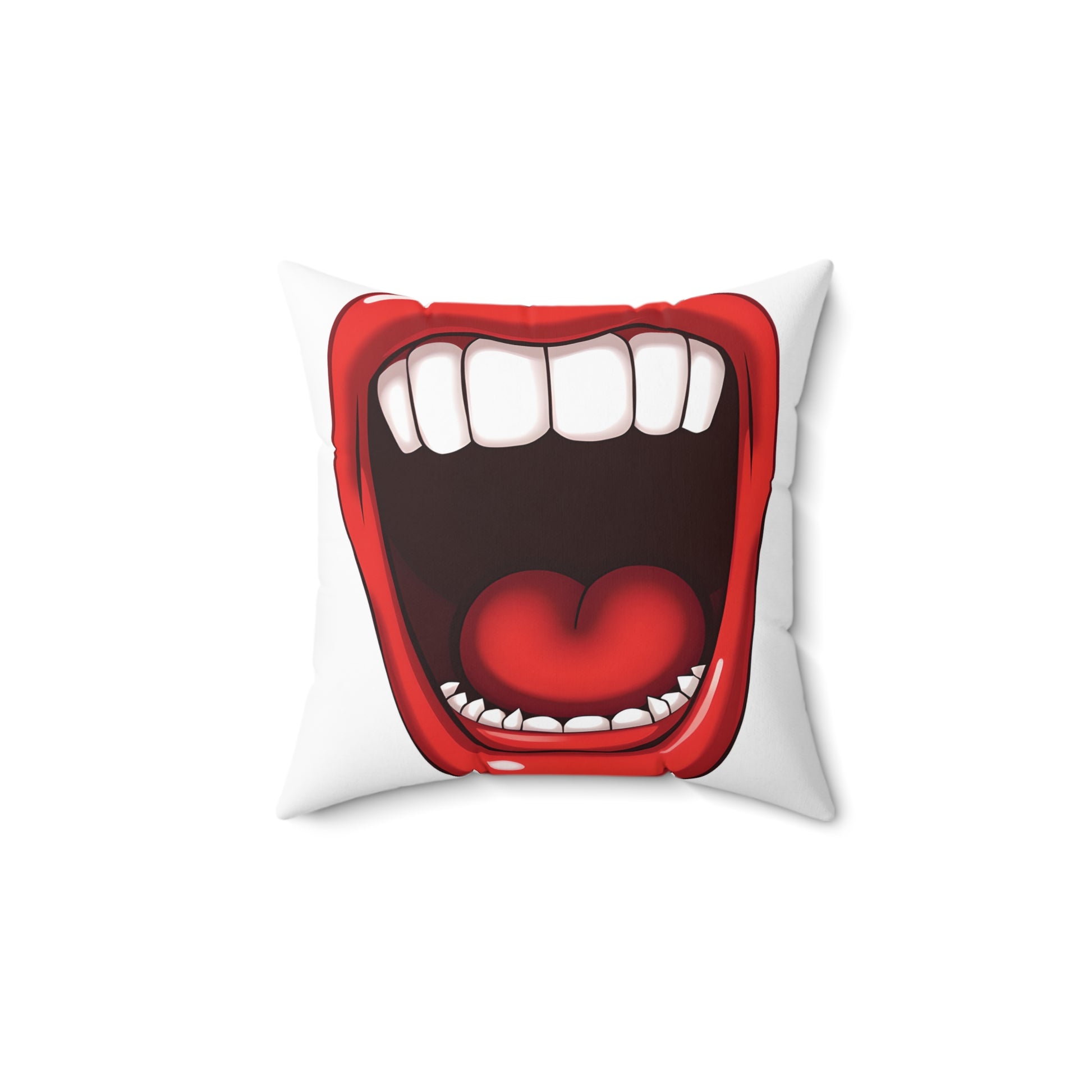 Scream Pillow--Big red lips mouth