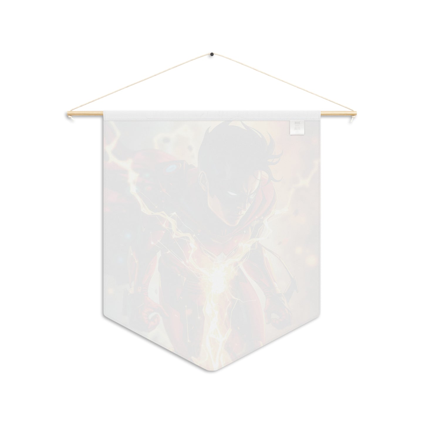 Superhero Lightning Pennant Wall Banner — Energetic Comic Art Decor for Fans