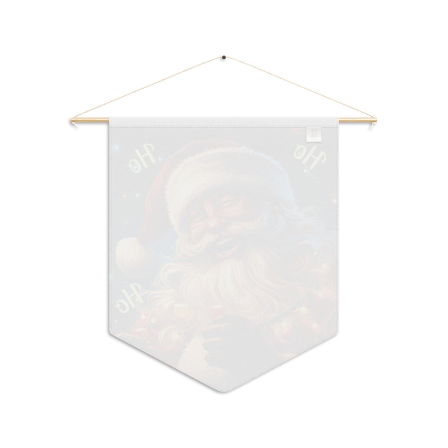 Santa Claus Holiday Pennant — Festive "Ho Ho Ho" Christmas Banner
