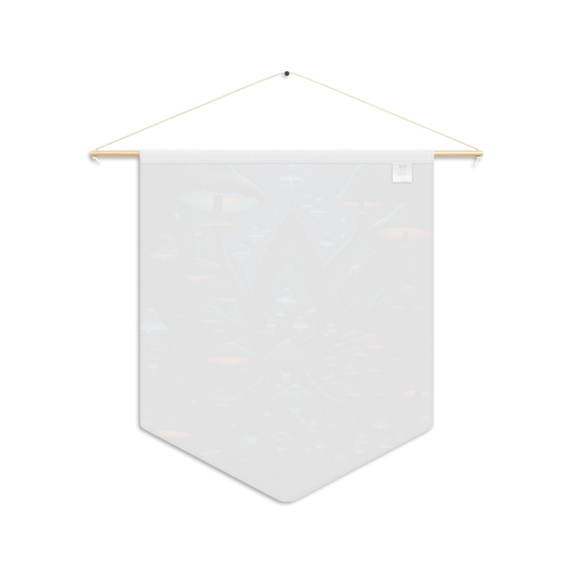 Mushroom Forest Pennant Wall Banner — Dark Fantasy Gothic Decor