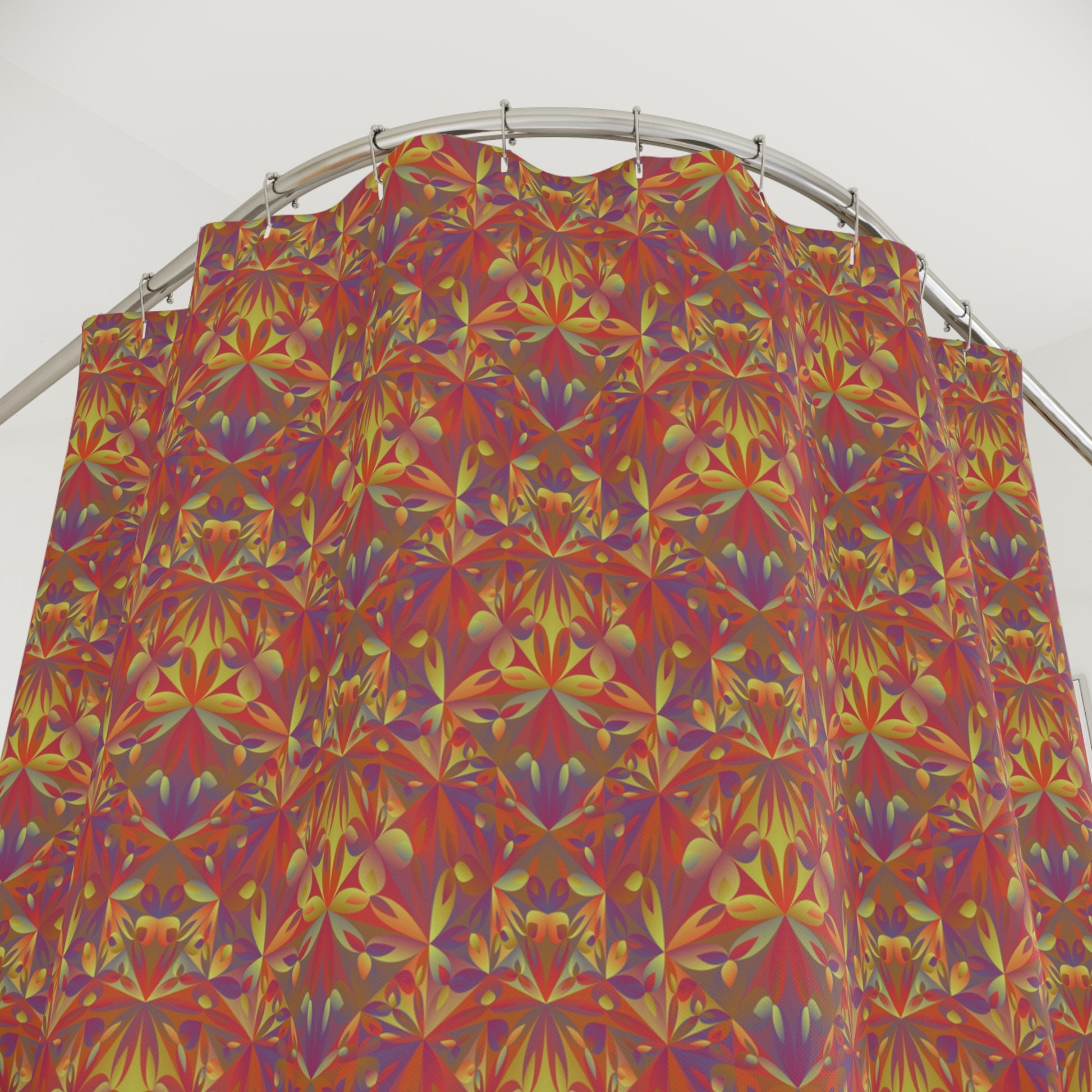 Colorful Print Shower Curtain