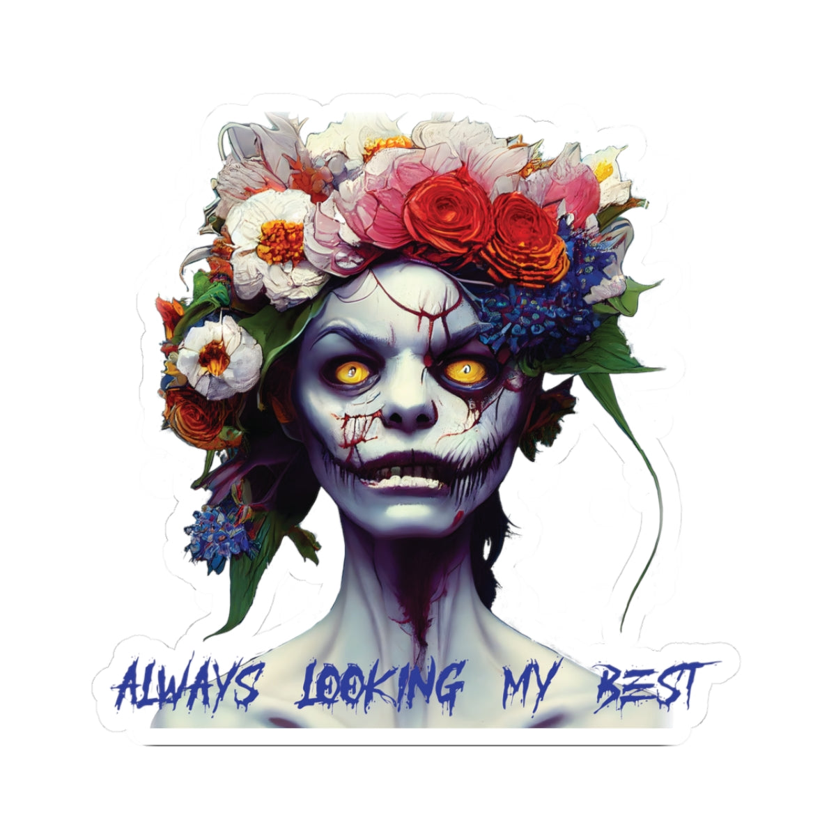 Queen Zombie Kiss-Cut Stickers