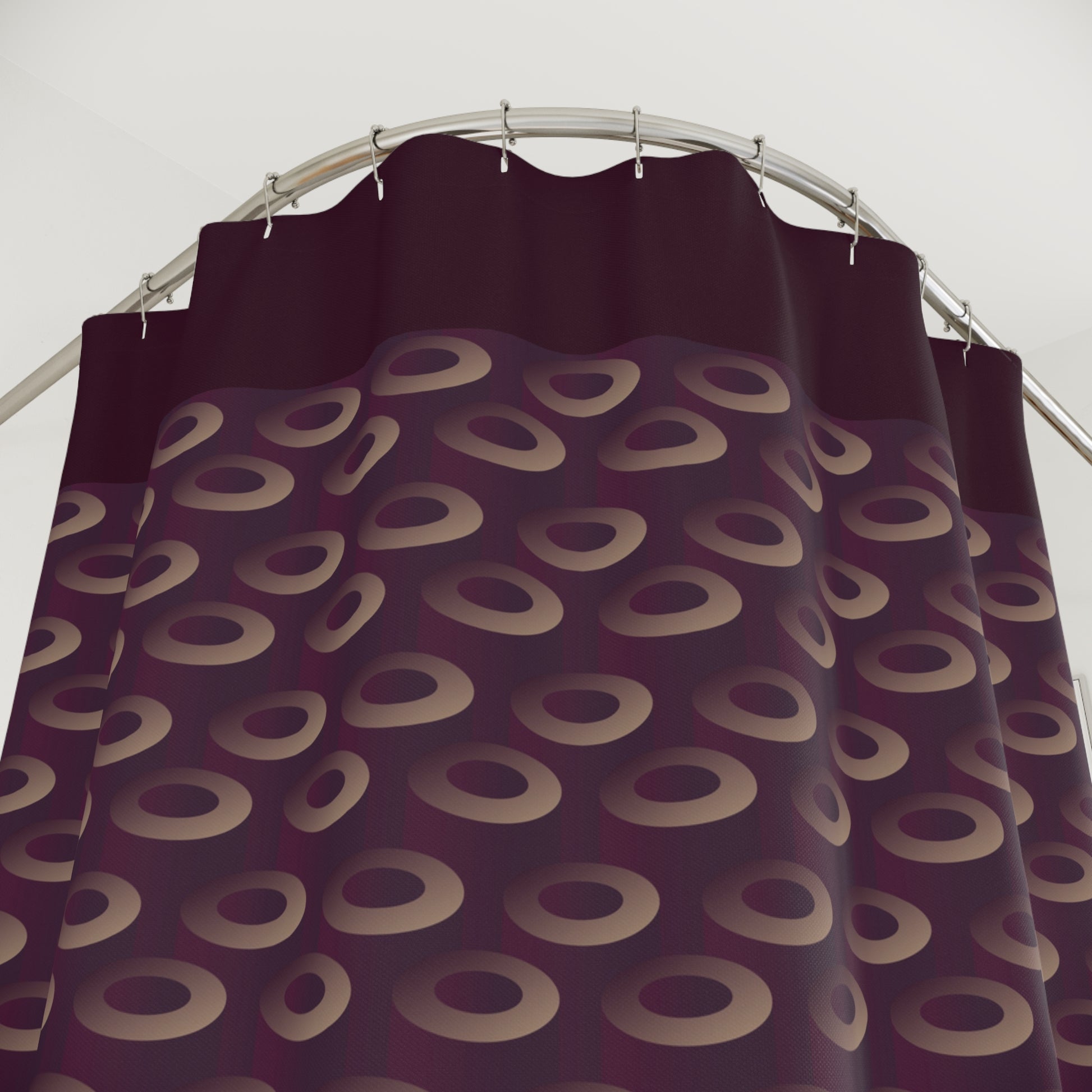 Wine Colored Abstract Shower Curtain