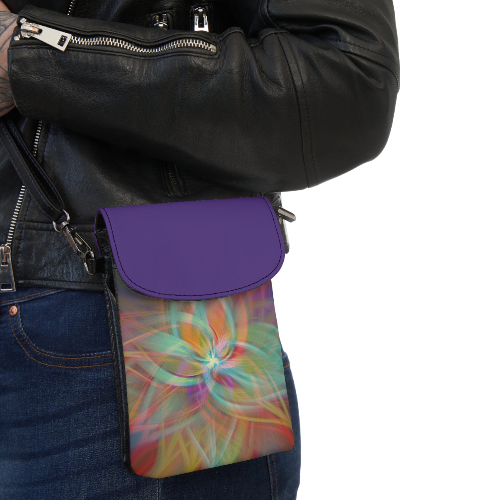 Phone Wallet - Multicolor Abstract Print