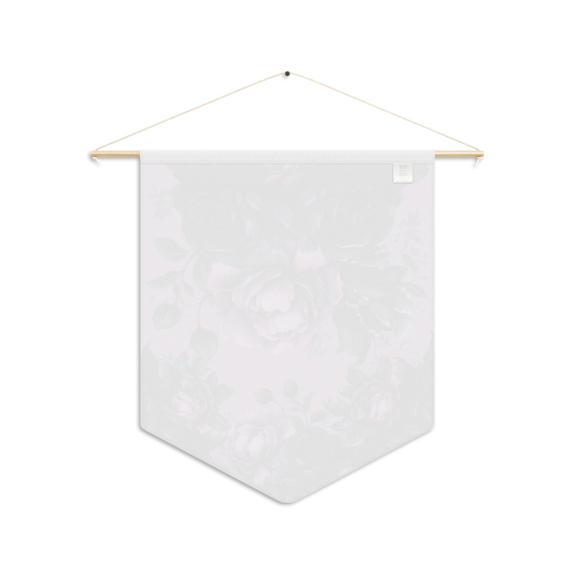 Floral Roses Pennant Wall Hanging — Purple Vintage Bouquet Banner