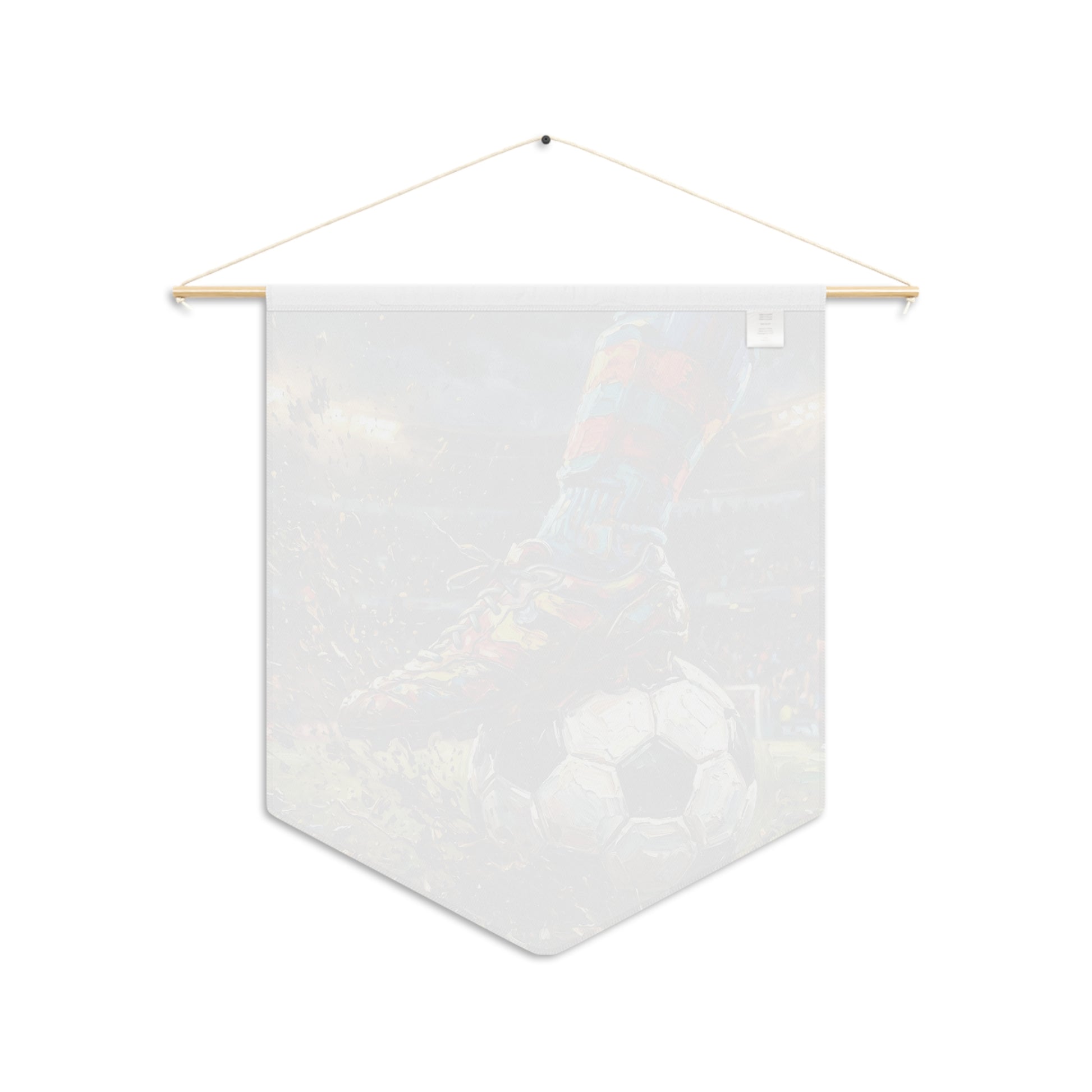 Soccer Kick Pennant – Colorful Player Art Wall Banner for Fans & Kids