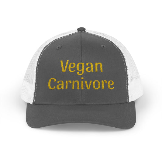 "Vegan Carnivore" Snapback Trucker Cap - Funny Hat Humor