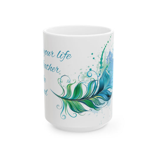 Inspirational Feather Ceramic Mug