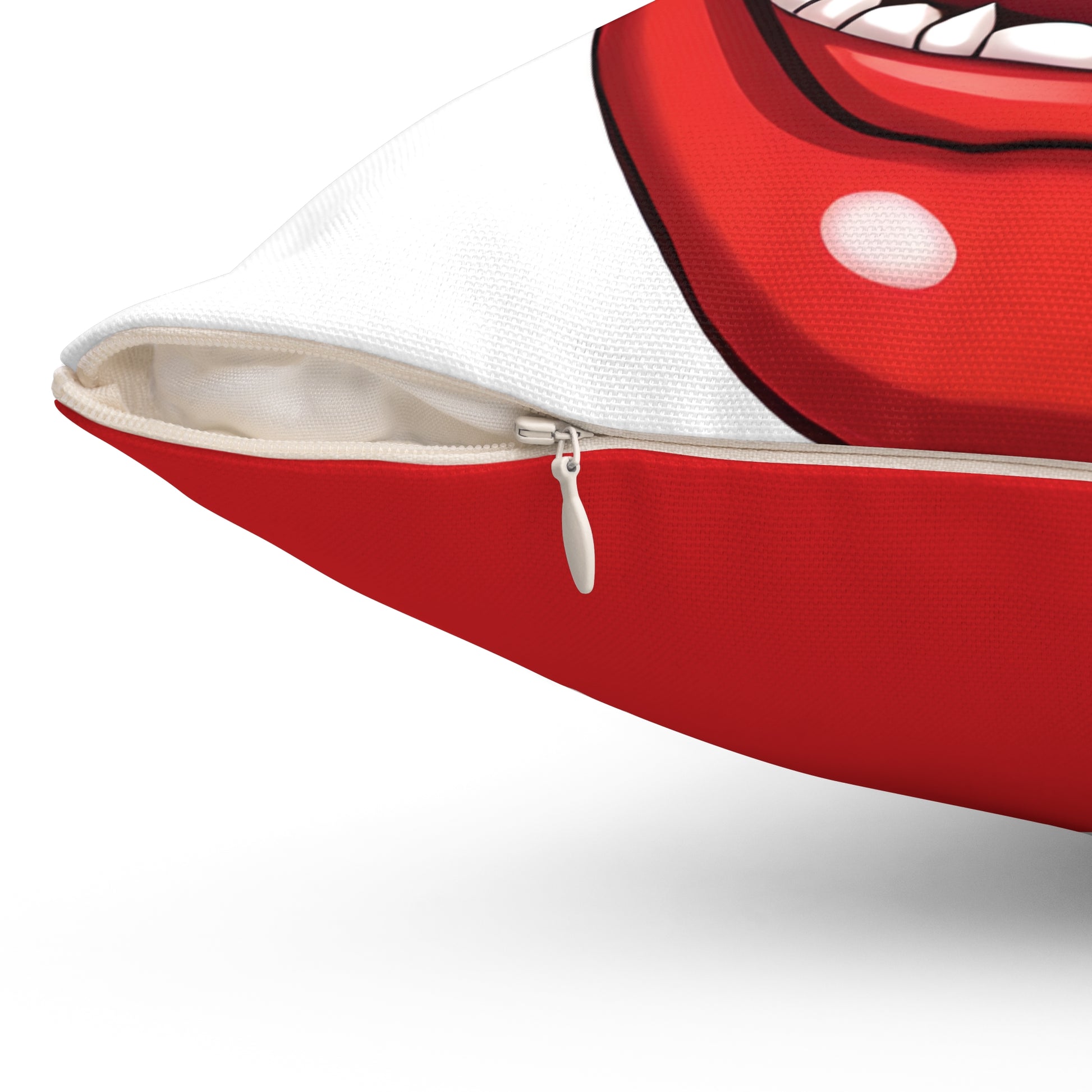 Scream Pillow--Big red lips mouth