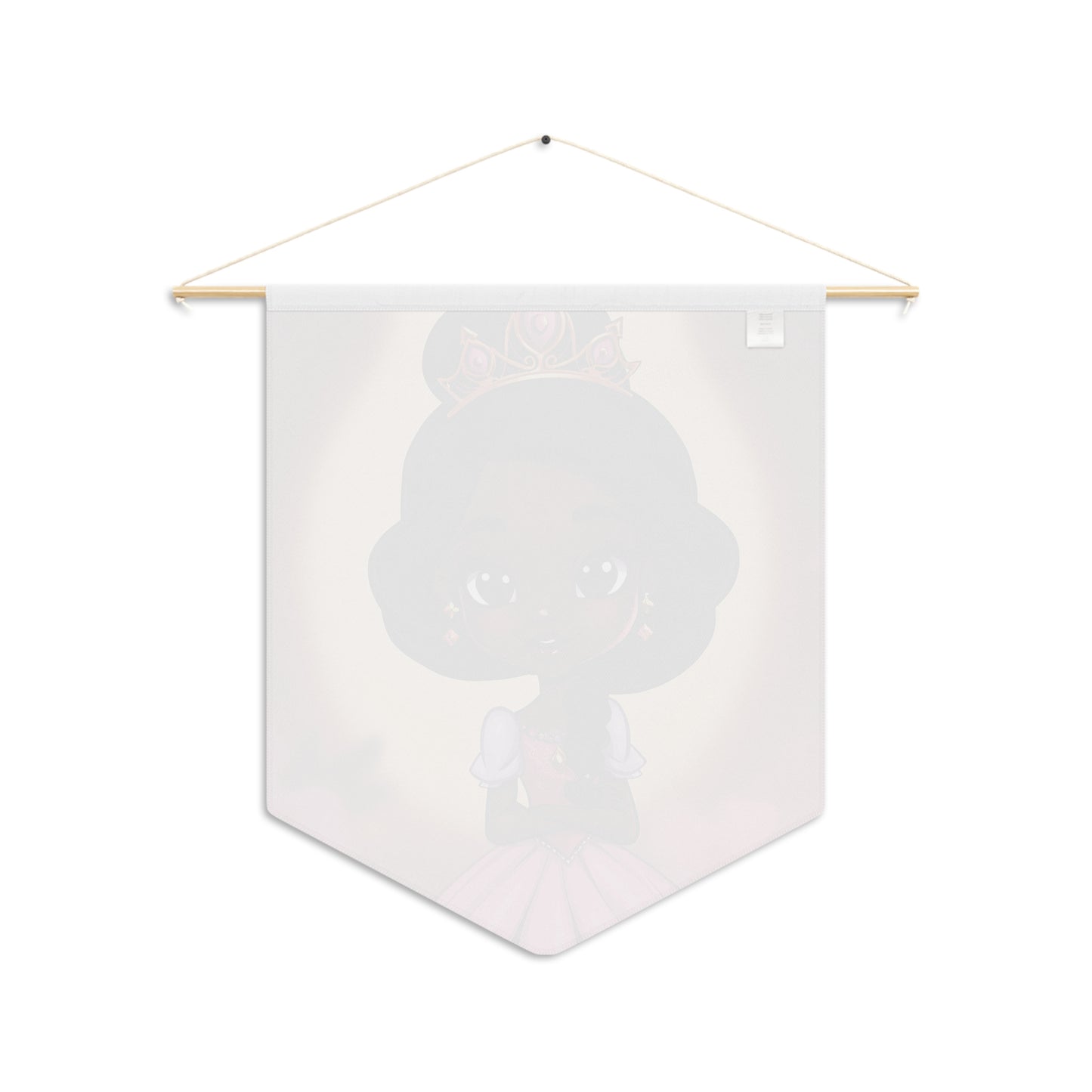 Princess Pennant Wall Banner – Cute Black Princess Girl Nursery Decor
