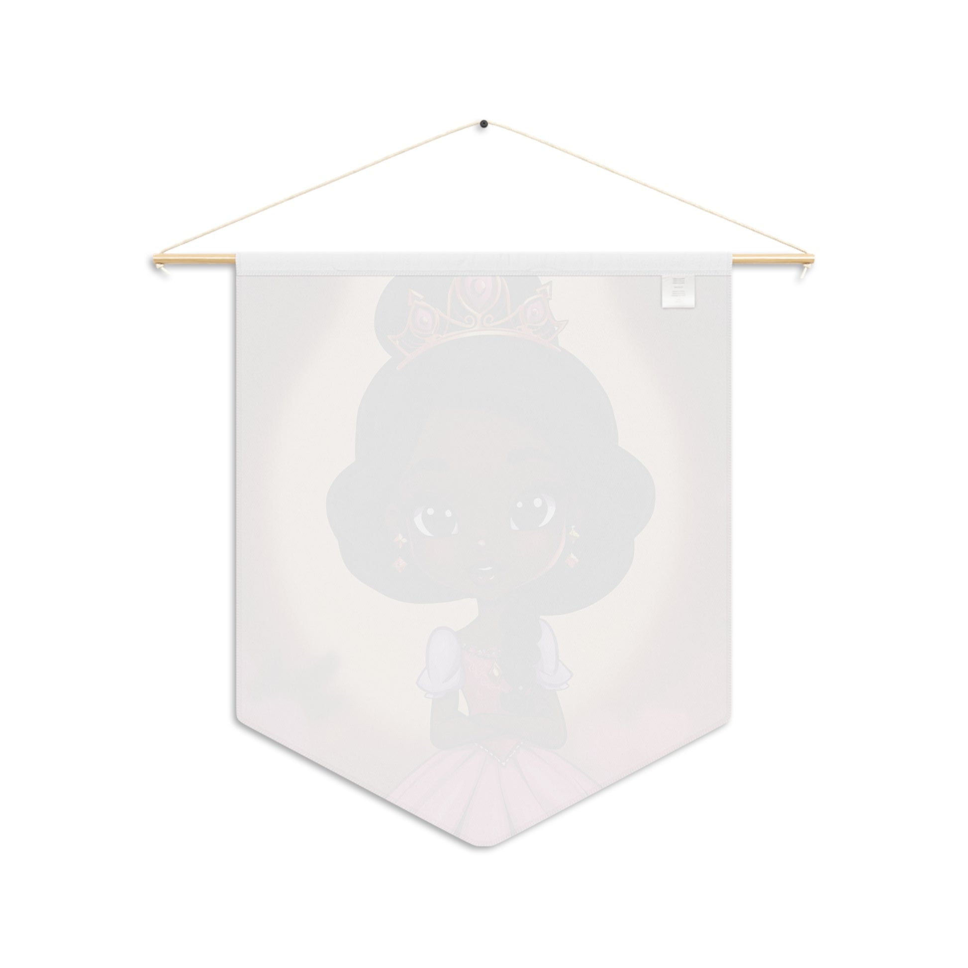 Princess Pennant Wall Banner – Cute Black Princess Girl Nursery Decor