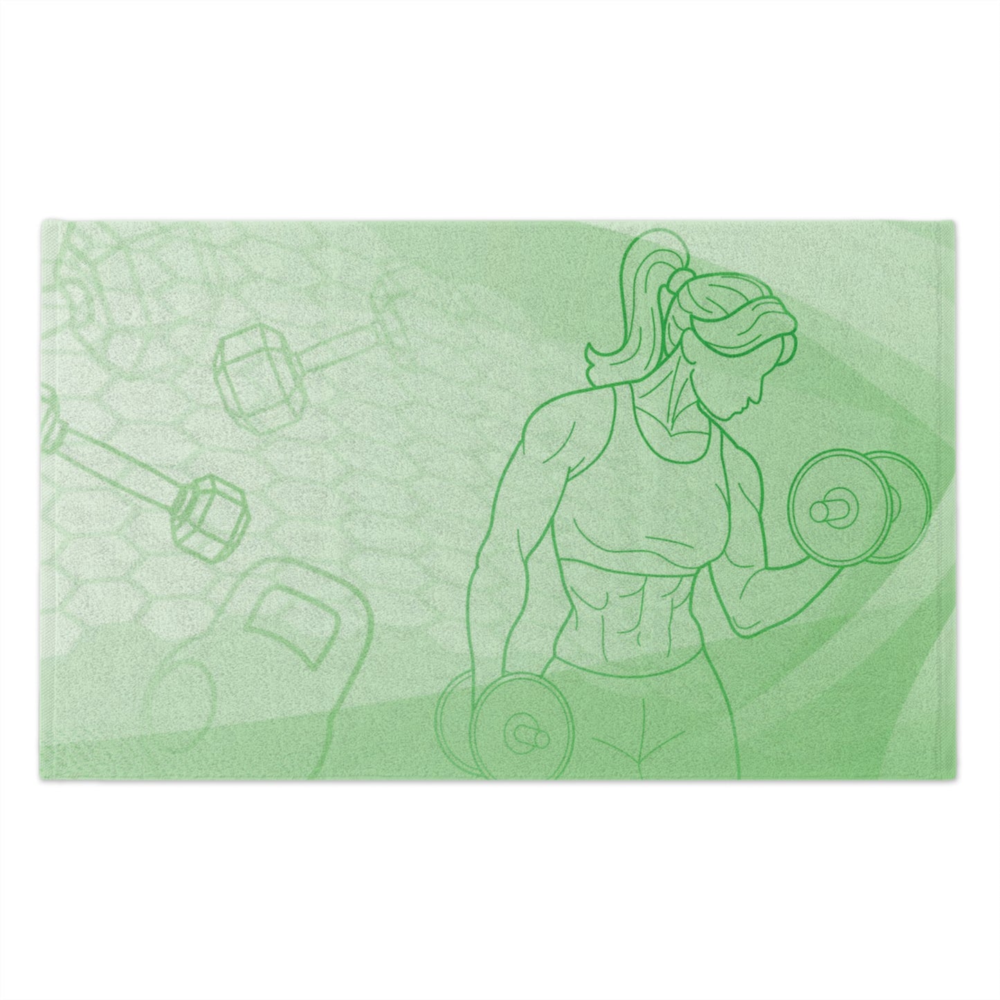 Workout Towel — Green Fitness Gym Workout Towel (11x18)